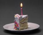 Γενέθλια τούρτα με αναμμένο κερί
